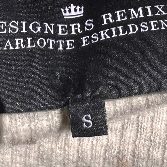 🌻Designers Remix Charlotte Eskildsen Grey Alpaca Wool Off Shoulder Sweater S - Picture 7 of 8